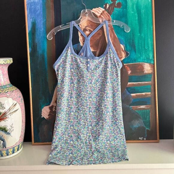 La Vie En Rose Blue and Purple Floral Slip Dress Small - Picture 13 of 14